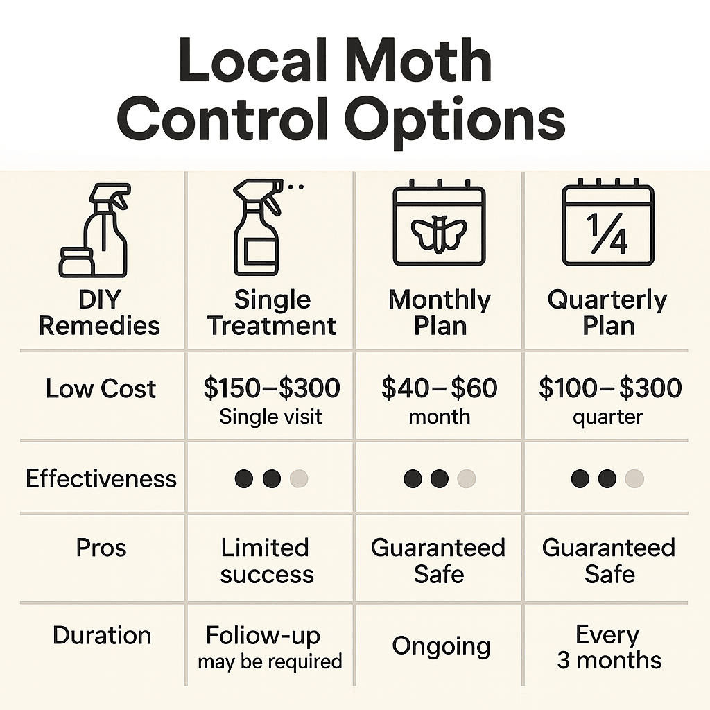 Cost of top rated moth control Roswell