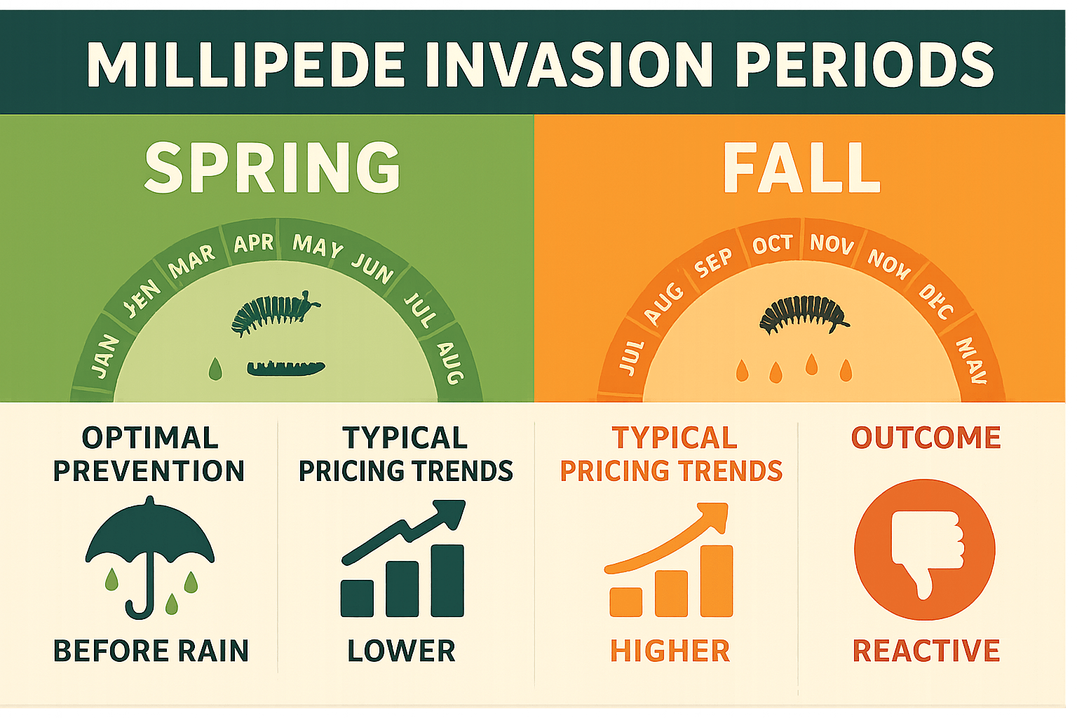 The Best Time to Outsmart Millipedes in Roswell