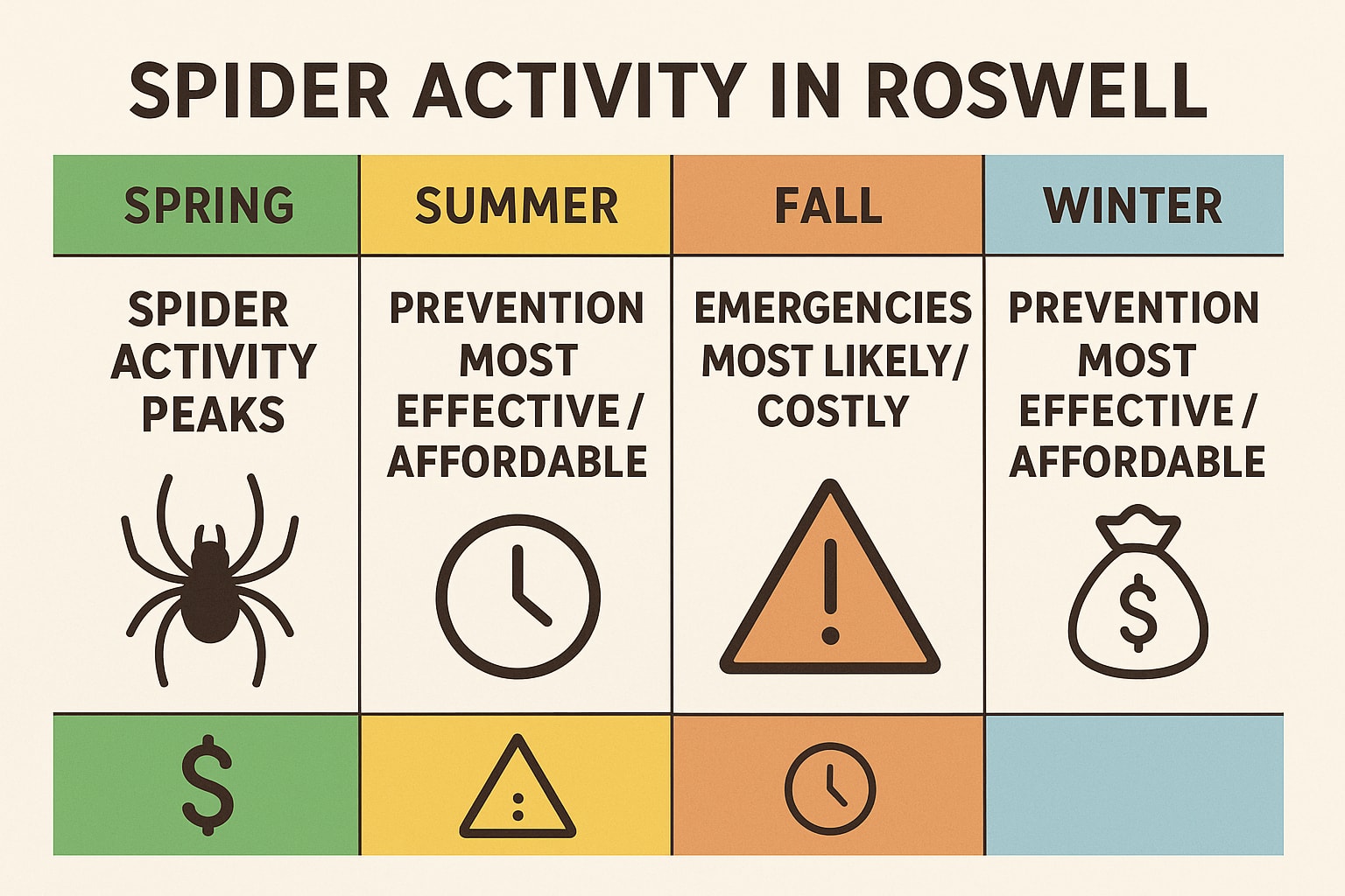 Timing Matters for Spider Control in Roswell