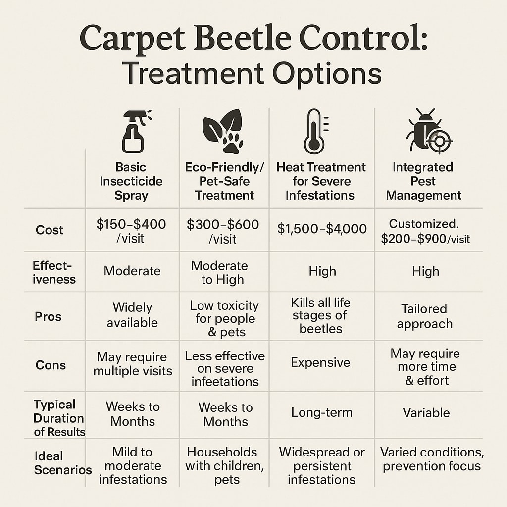 Carpet beetle control cost Suwanee GA