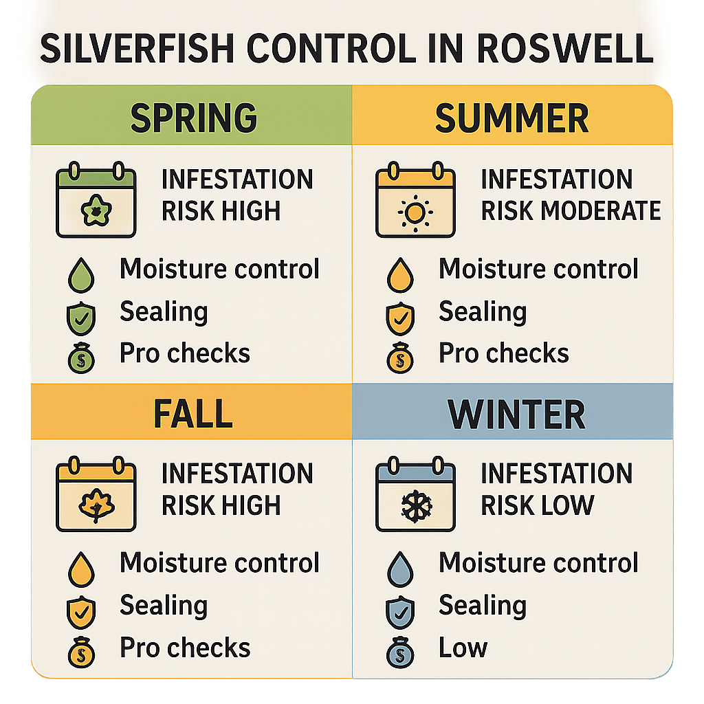 The Smartest Time for Silverfish Control in Roswell