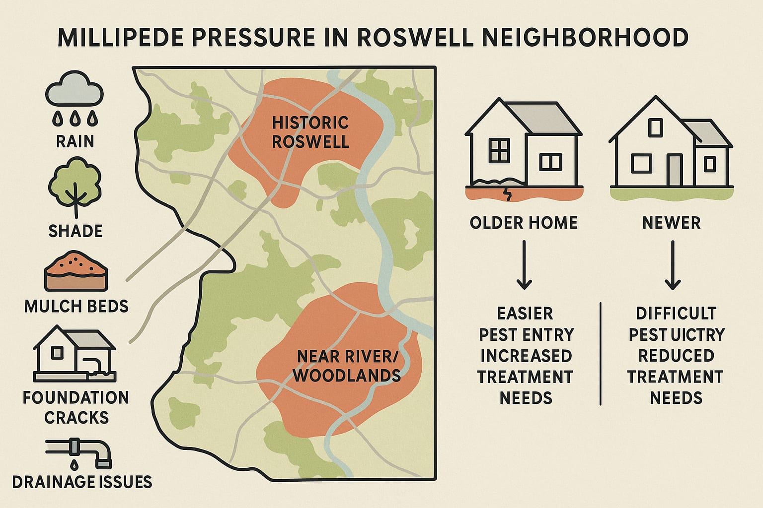 Keep Millipedes Out of Your Roswell Home