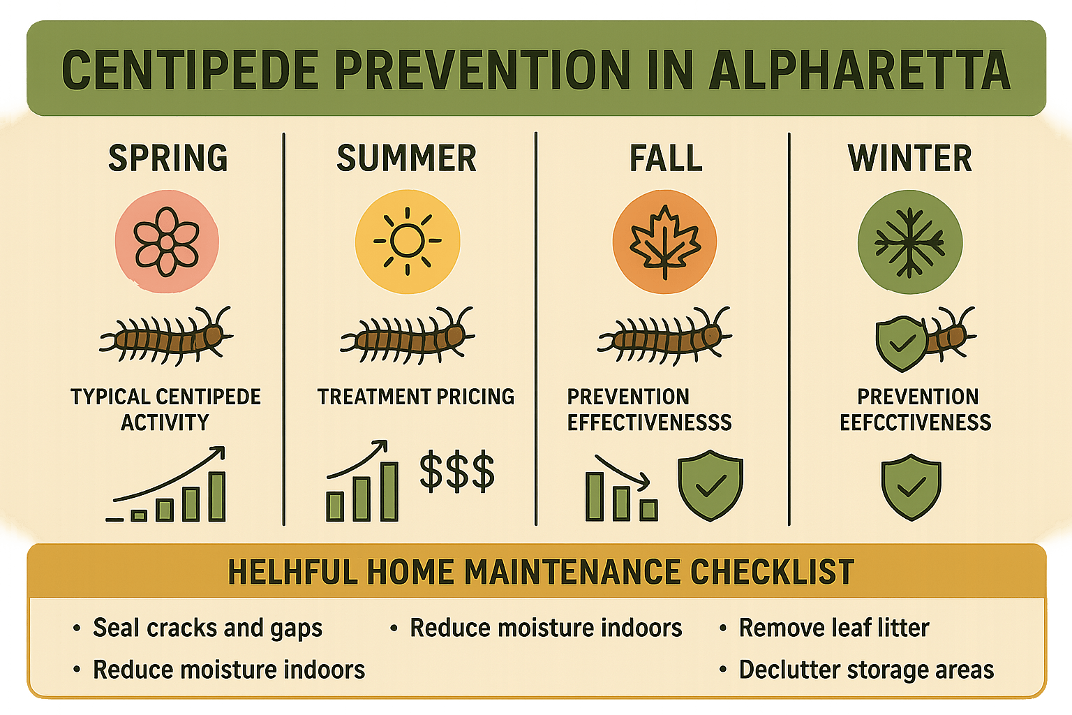 Centipede prevention in Alpharetta