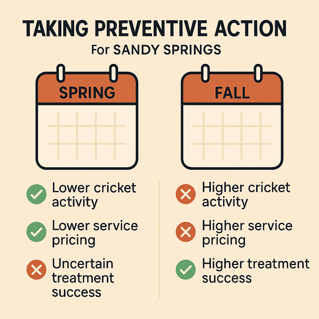 How the Seasons Shape Cricket Control in Sandy Springs