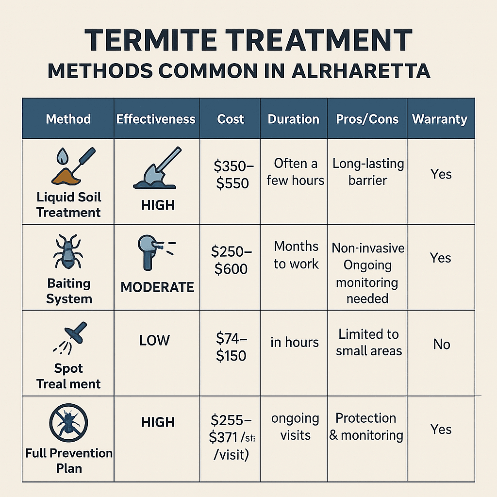 Termite Control Pricing in Alpharetta