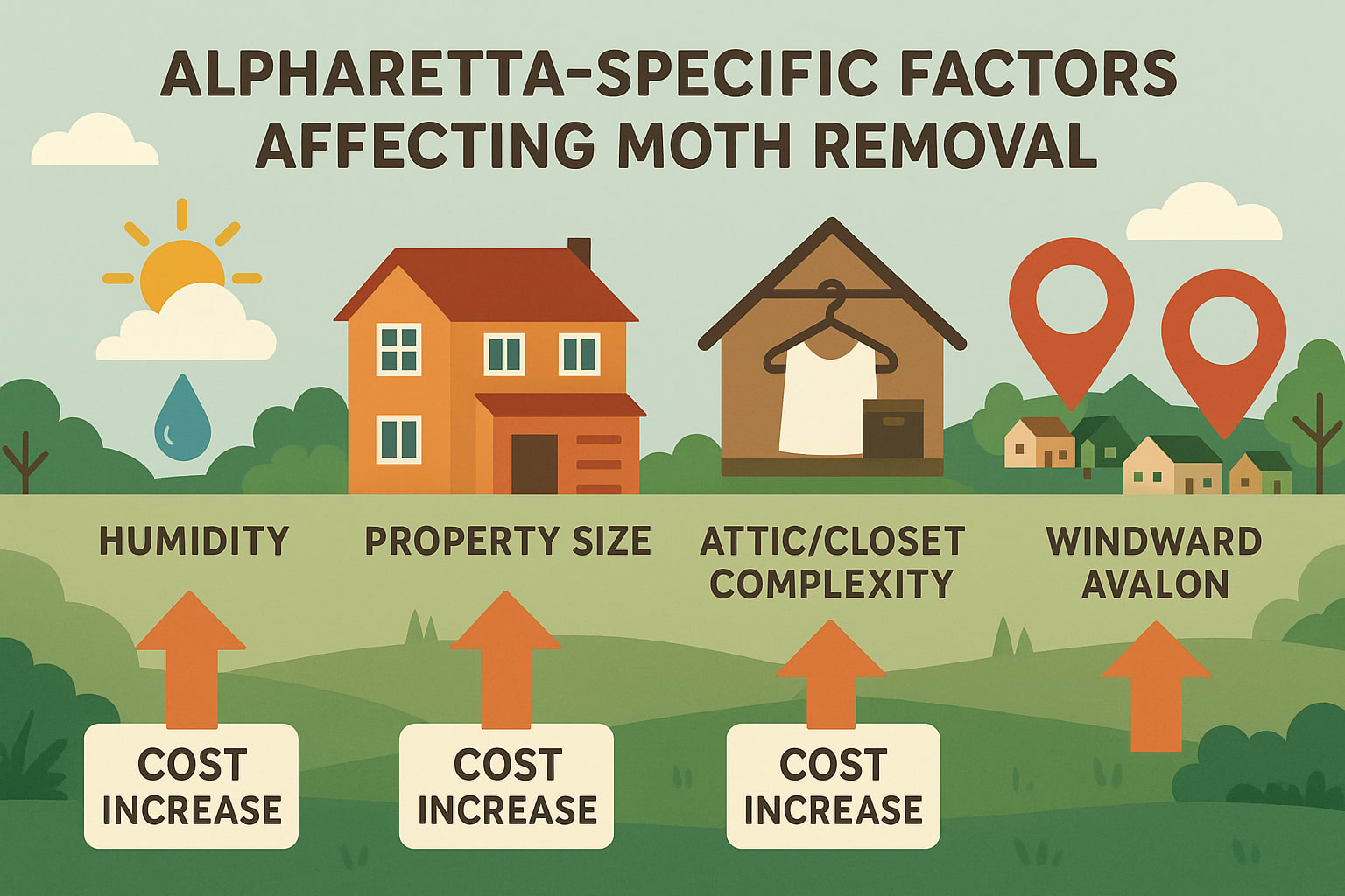 Alpharetta- Specific factors affecting moth removal 