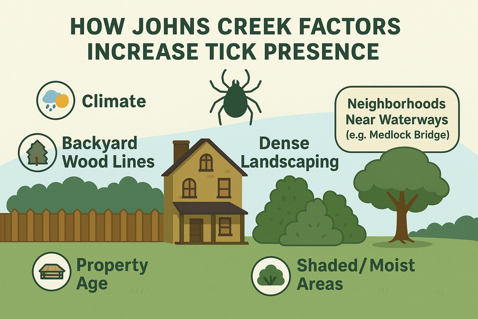 Johns Creek factors increase tick presence 