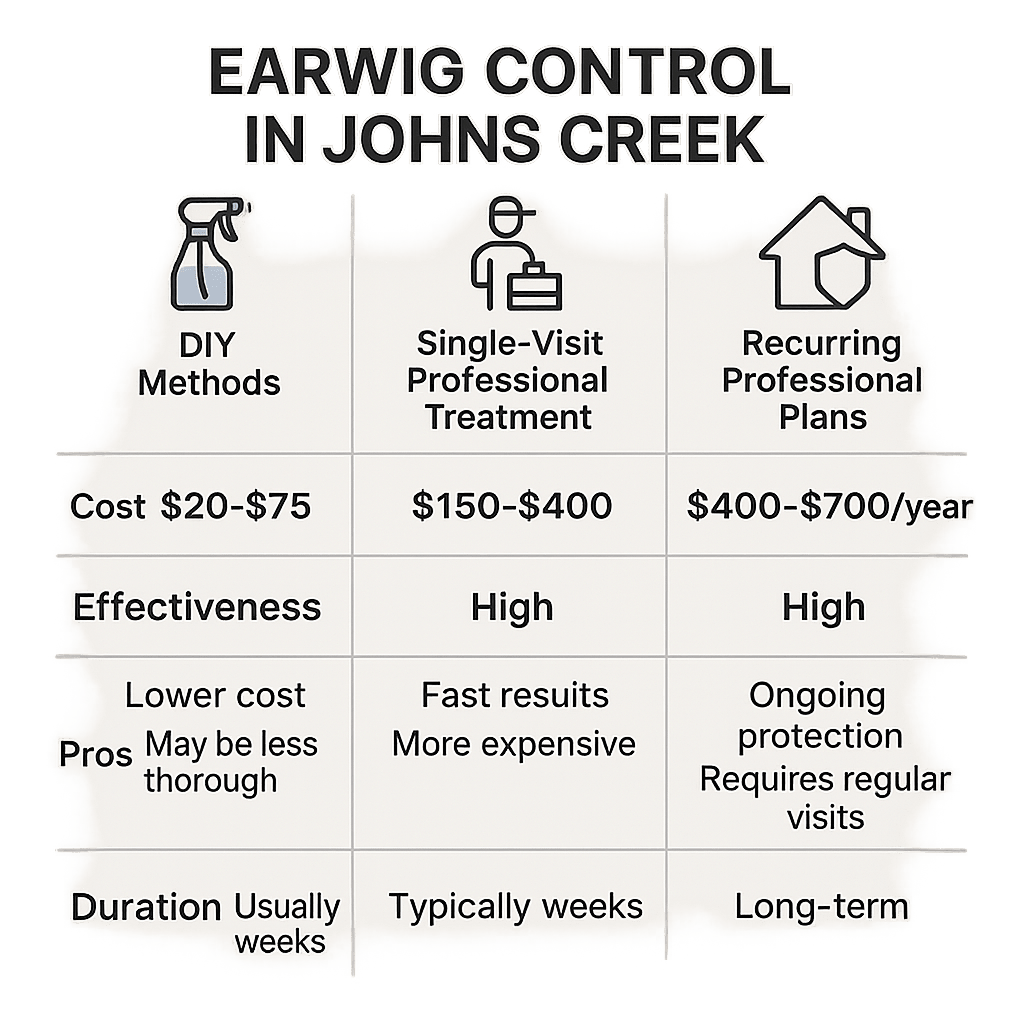 Cost of Earwig Inspection Johns Creek GA