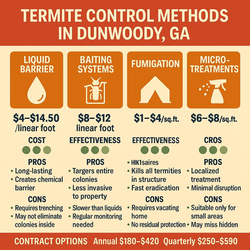 Cost of termite control cost Dunwoody