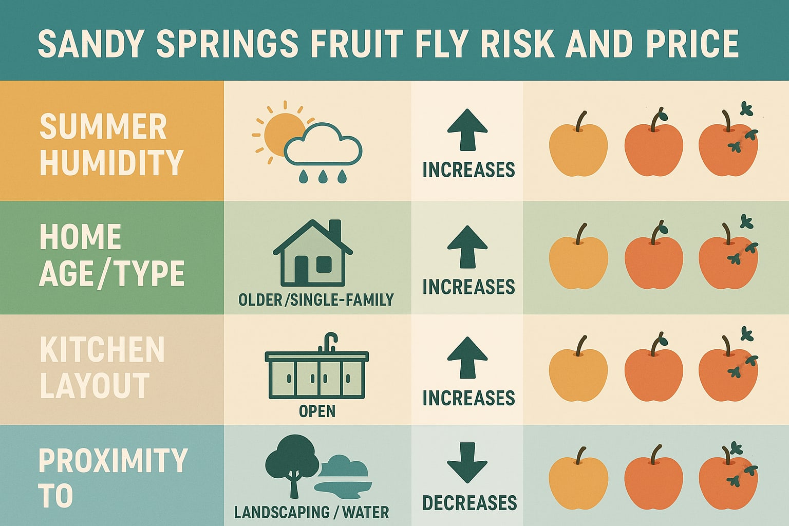 Sandy springs fruit fly risk and price