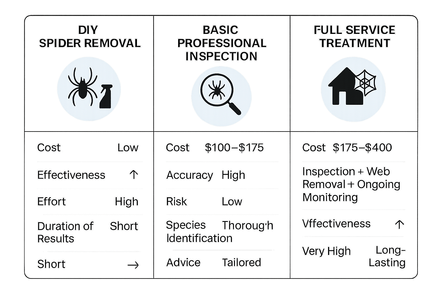 Cost of spider inspection Sandy Springs GA