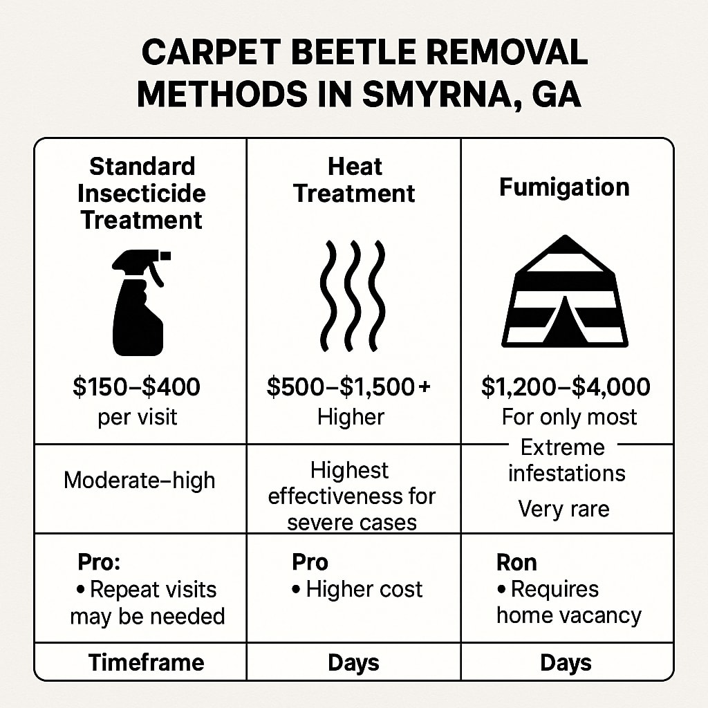 Cost of Carpet Beetle Control Smyrna, GA