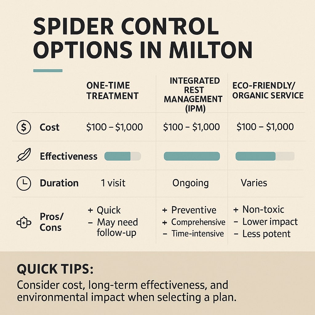 Spider Control Cost Milton, GA