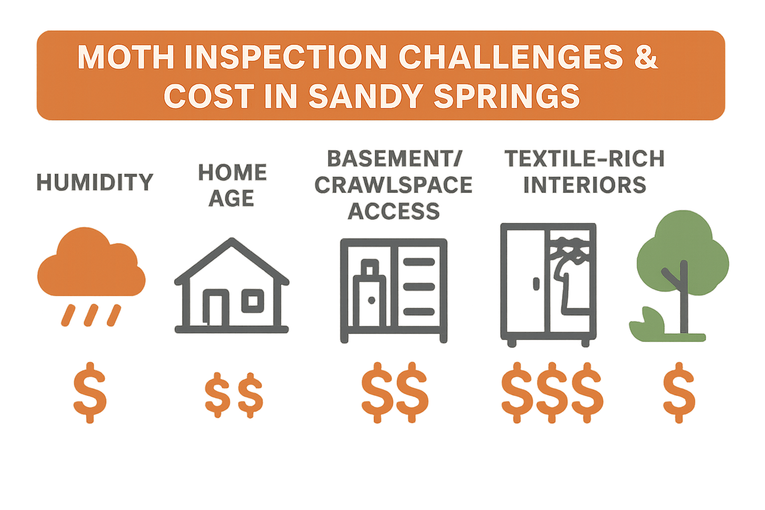 Moth Inspection Challenges & Cost in Sandy Springs 