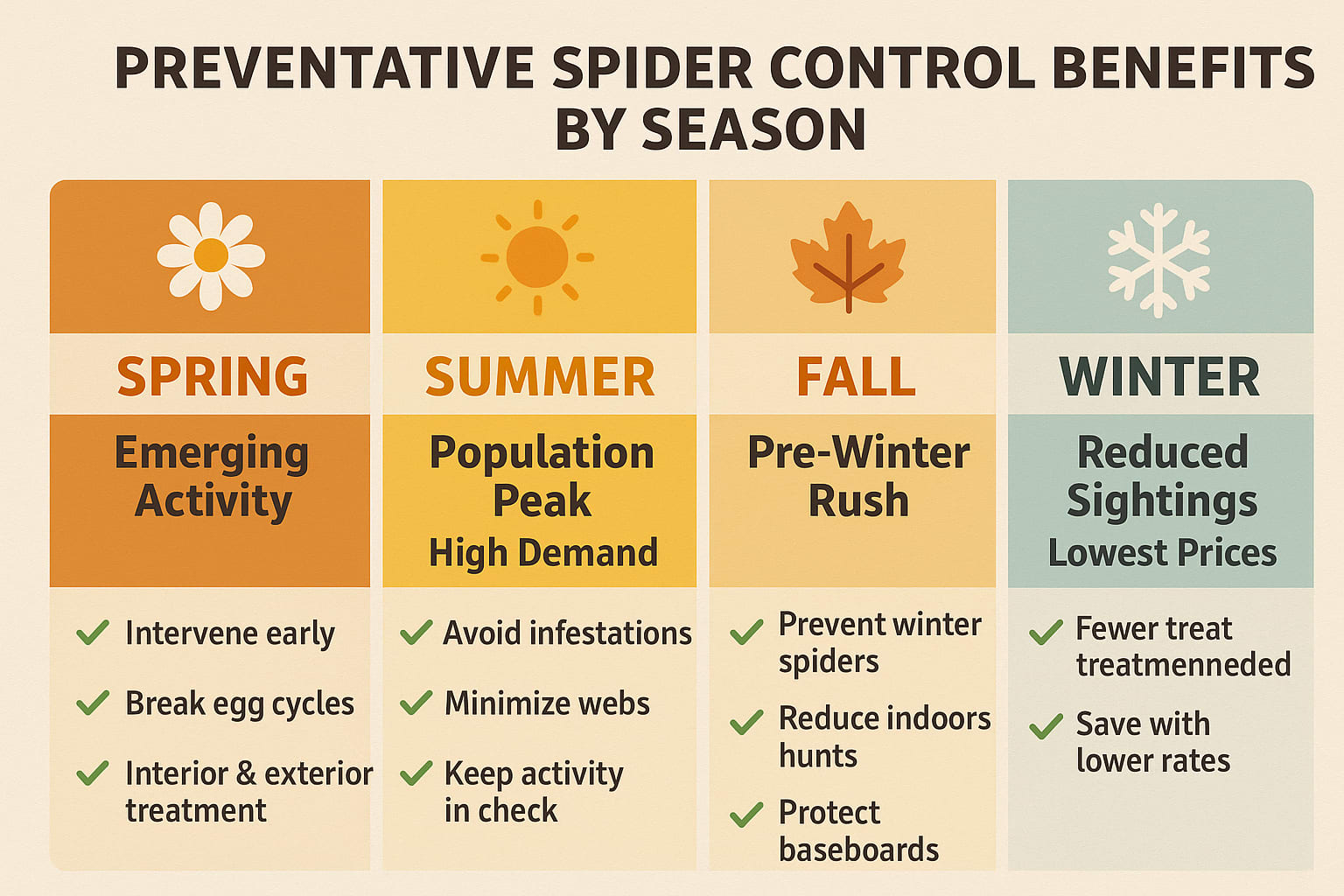 The Smartest Time to Tackle Spiders in Roswell