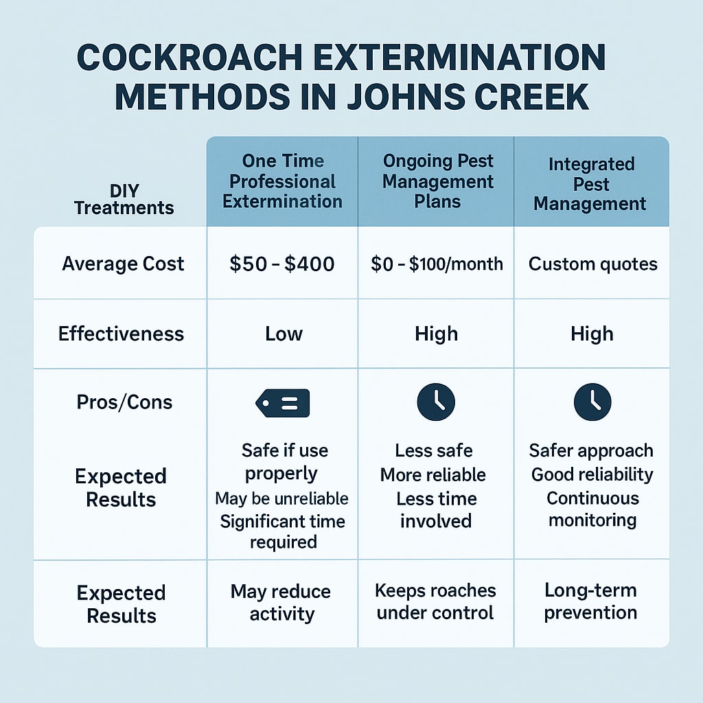 Cockroach Exterminator near me methods in Johns Creek