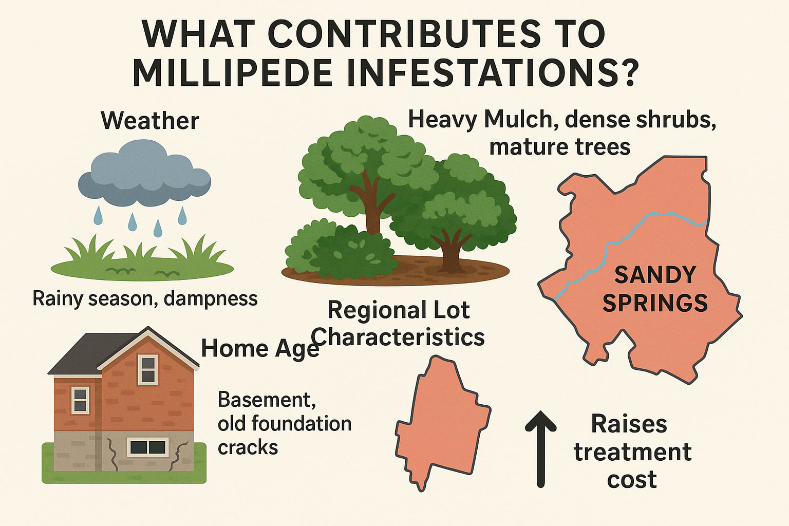Simple ways to stop millipedes in Sandy Springs homes