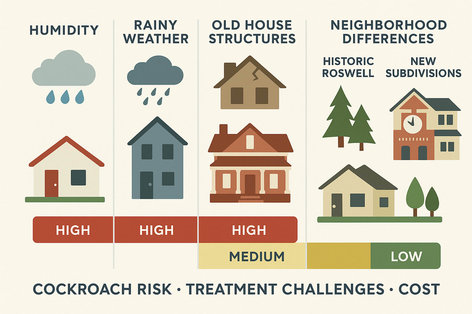 Top Rated Cockroach Control Roswell GA Risk, Treatment and cost