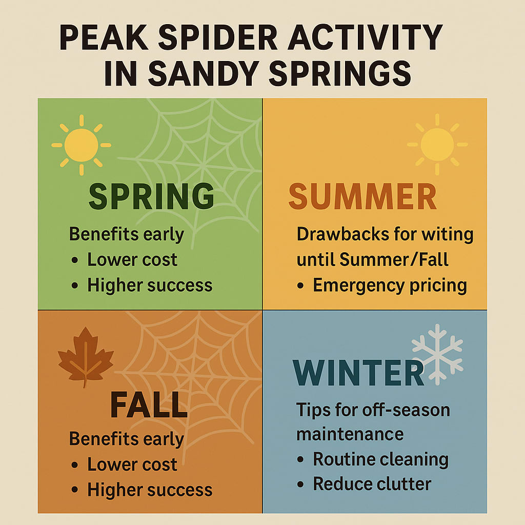When to Act for Emergency Spider Control in Sandy Springs