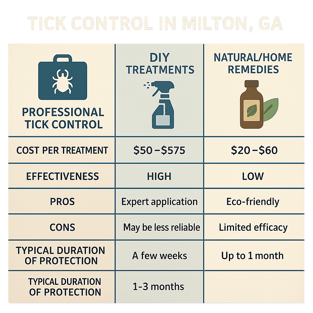 Tick Control Cost Milton, GA