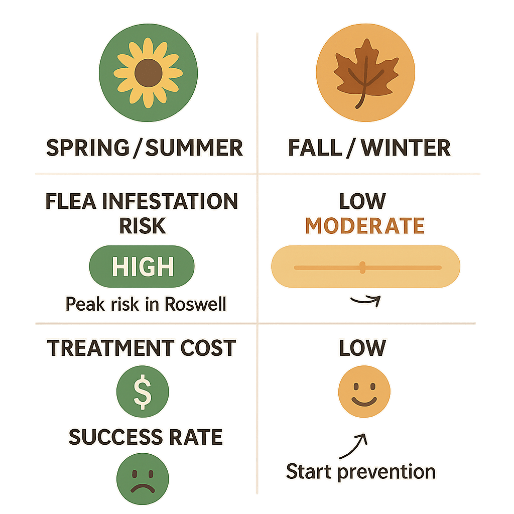 Seasonal flea control planning in Roswell