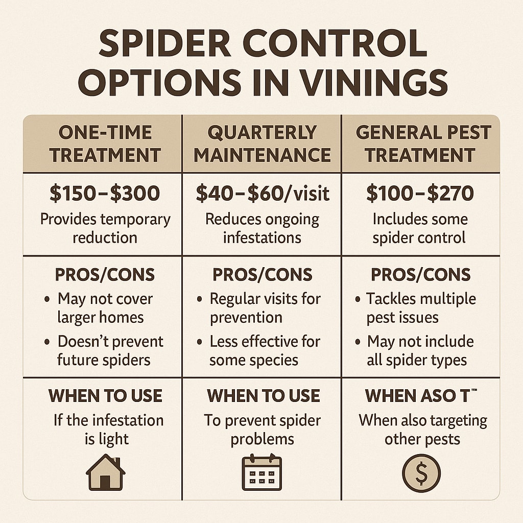 Spider control cost Vinings, Georgia