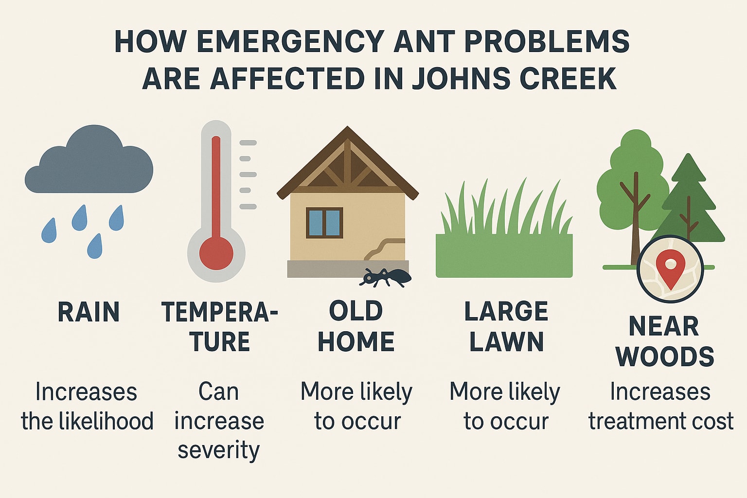 Emergency Ant problems are affected in Johns Creek