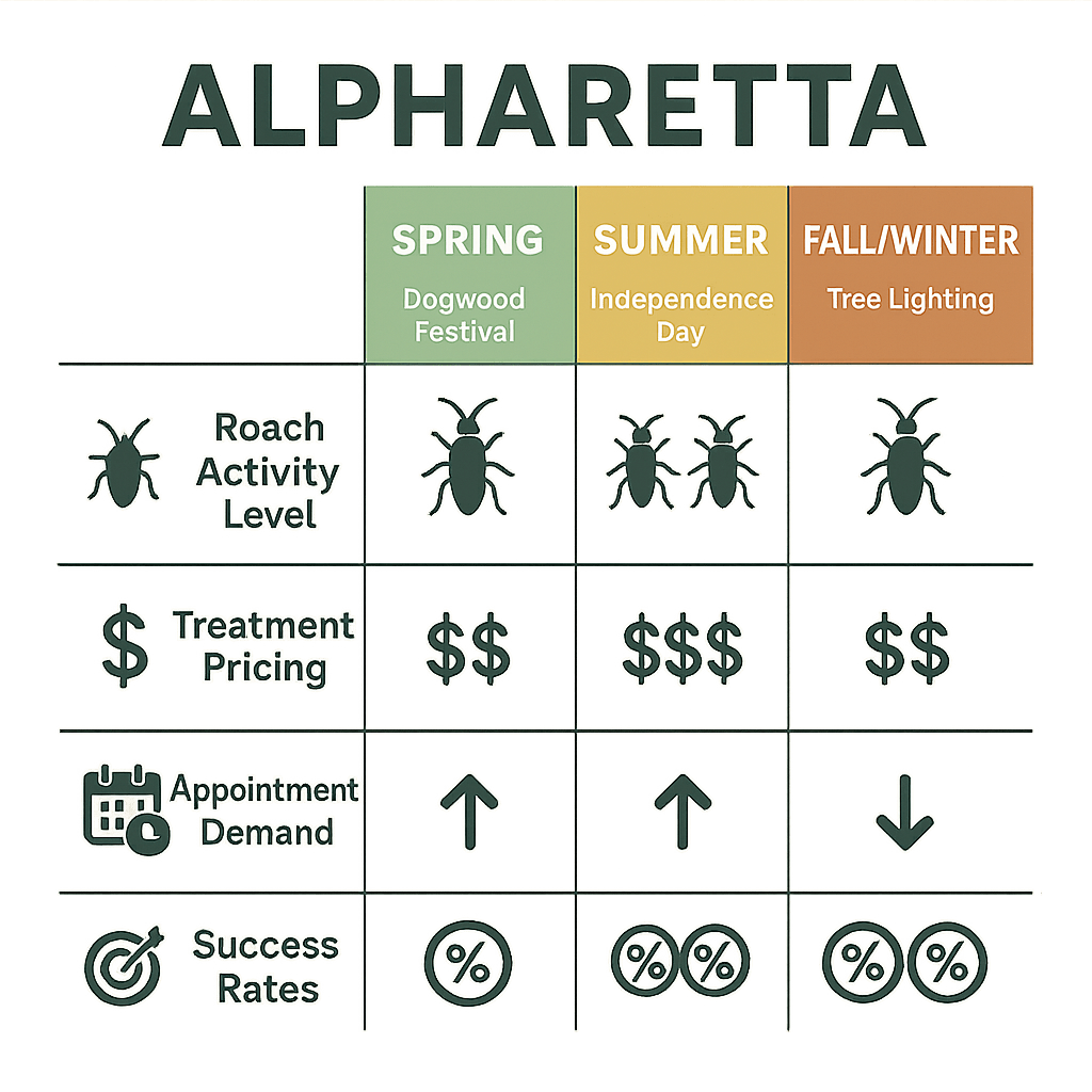 Best Time to Tackle Cockroaches in Alpharetta