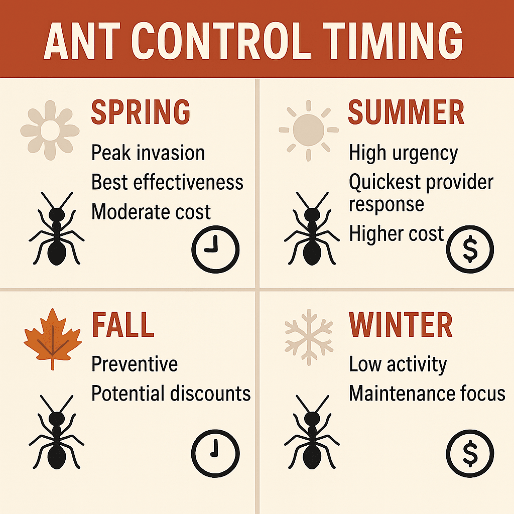 Ant control timing in Sandy Springs, Georgia
