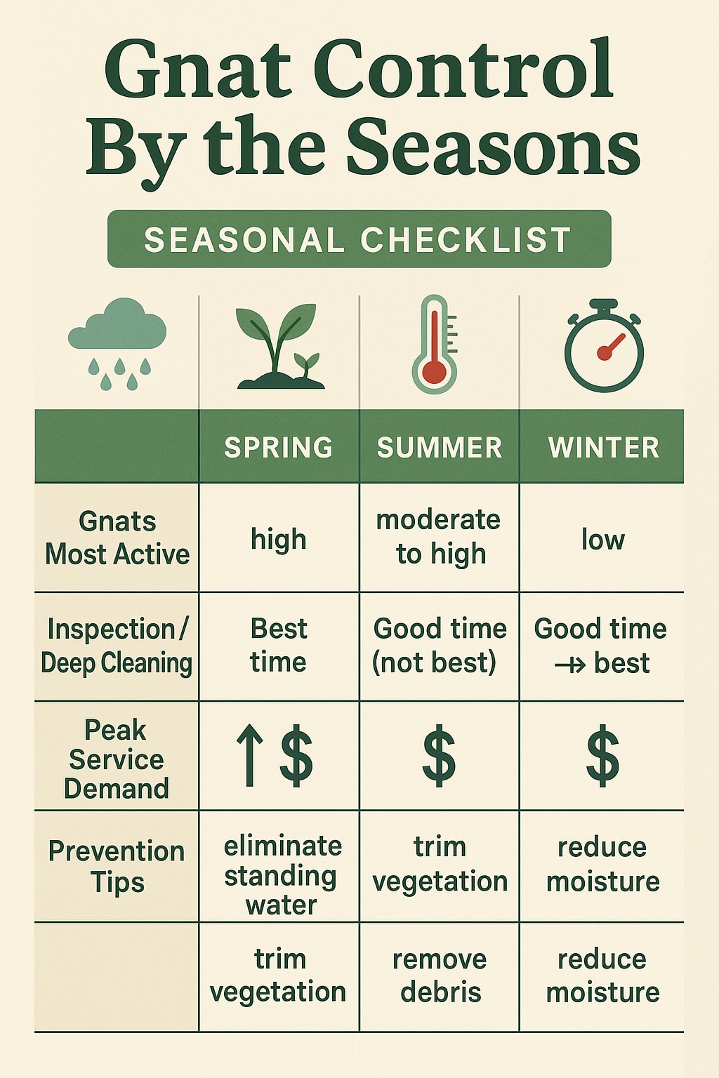 Seasonal gnat control planning in Smyrna Georgia