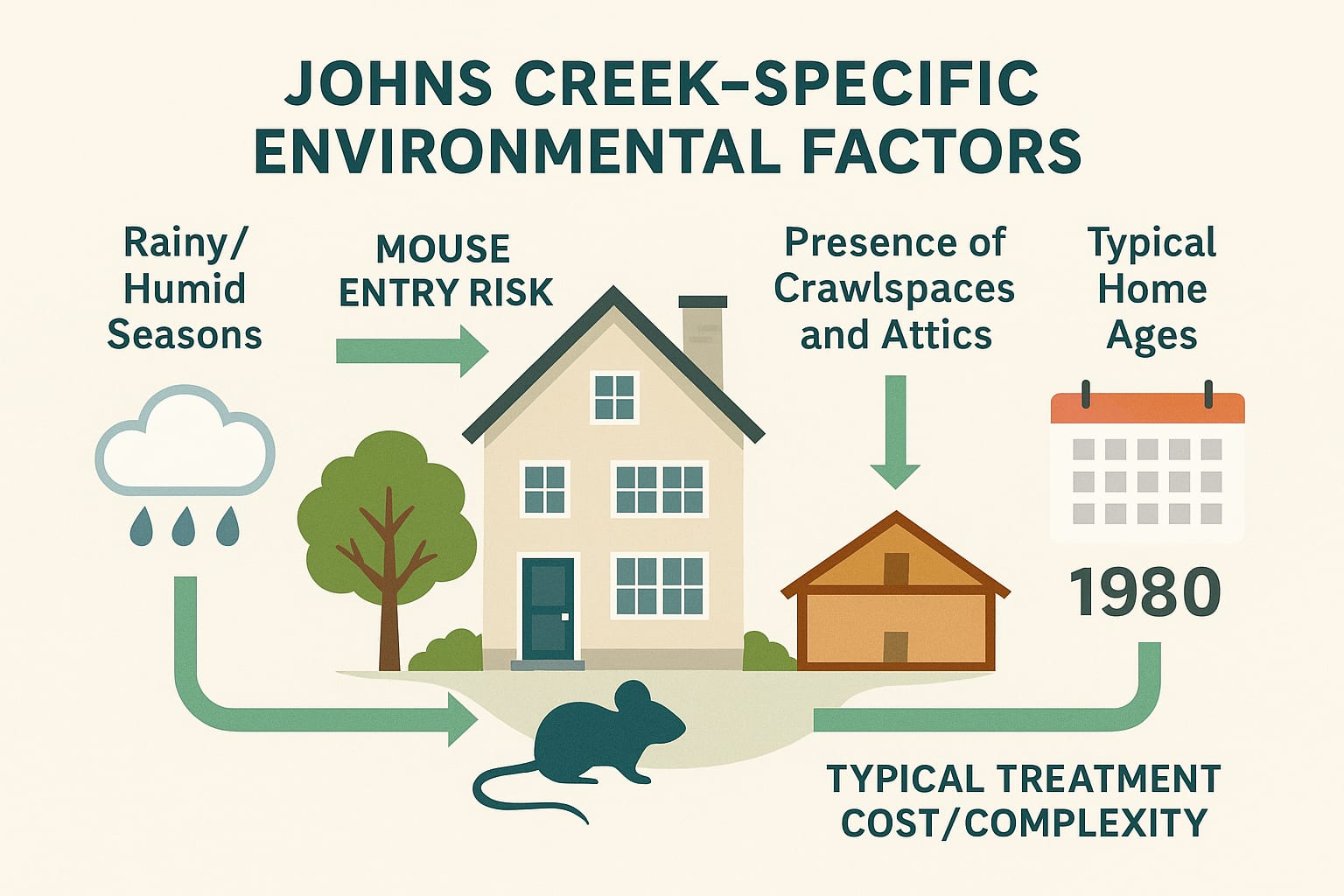 Specific environmental factors in mouse exterminator Johns Creek