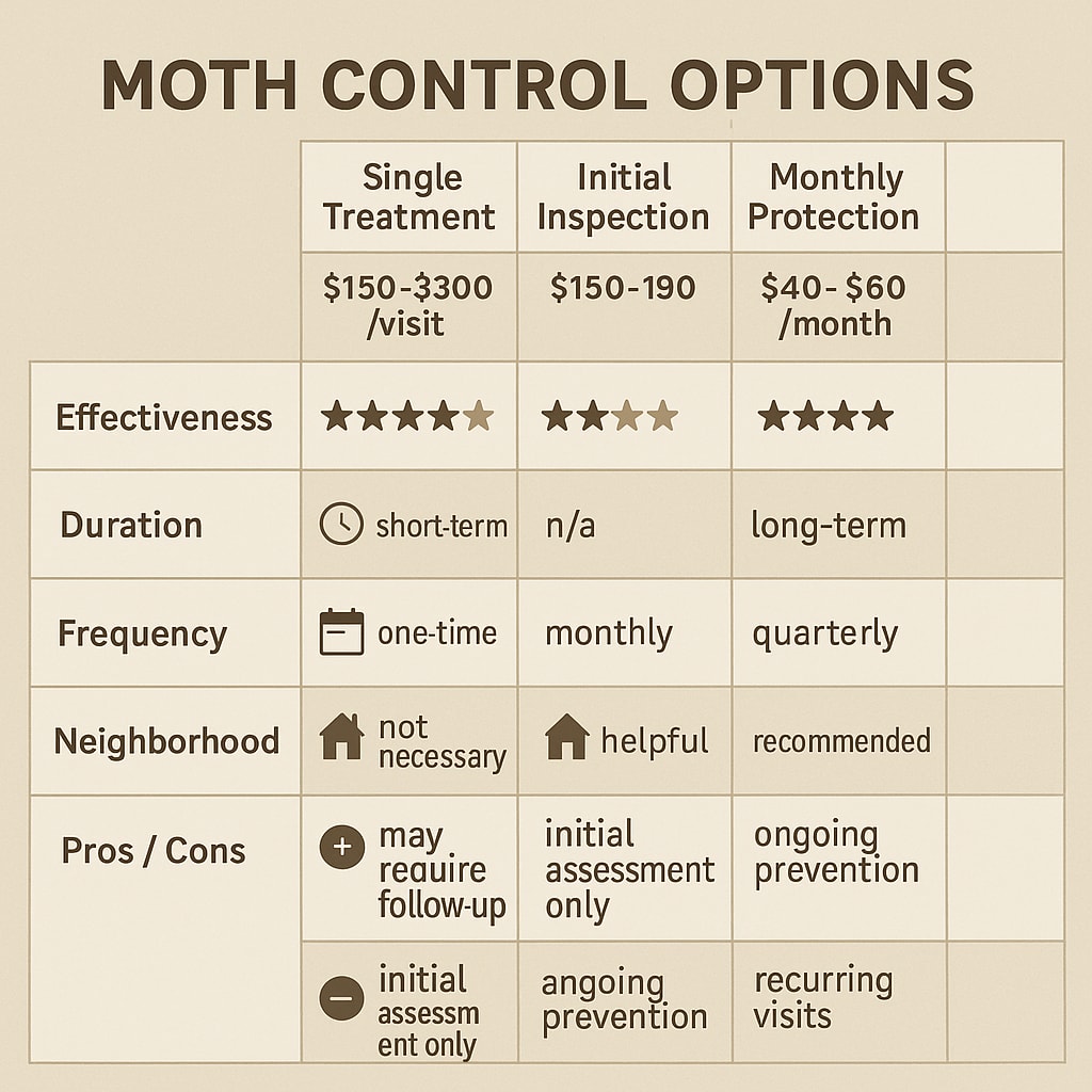 Moth control cost Decatur GA