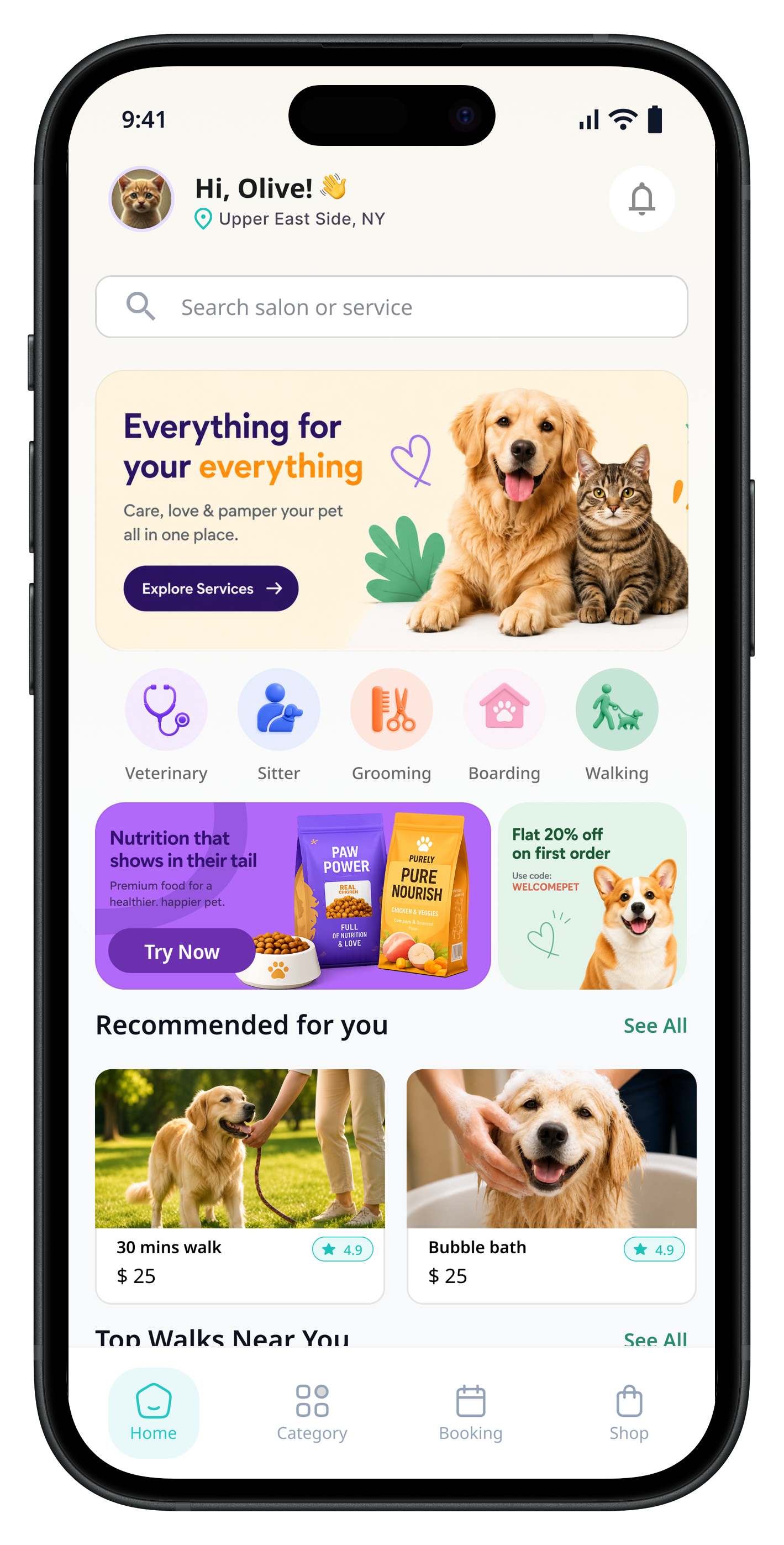 App UI on Phone