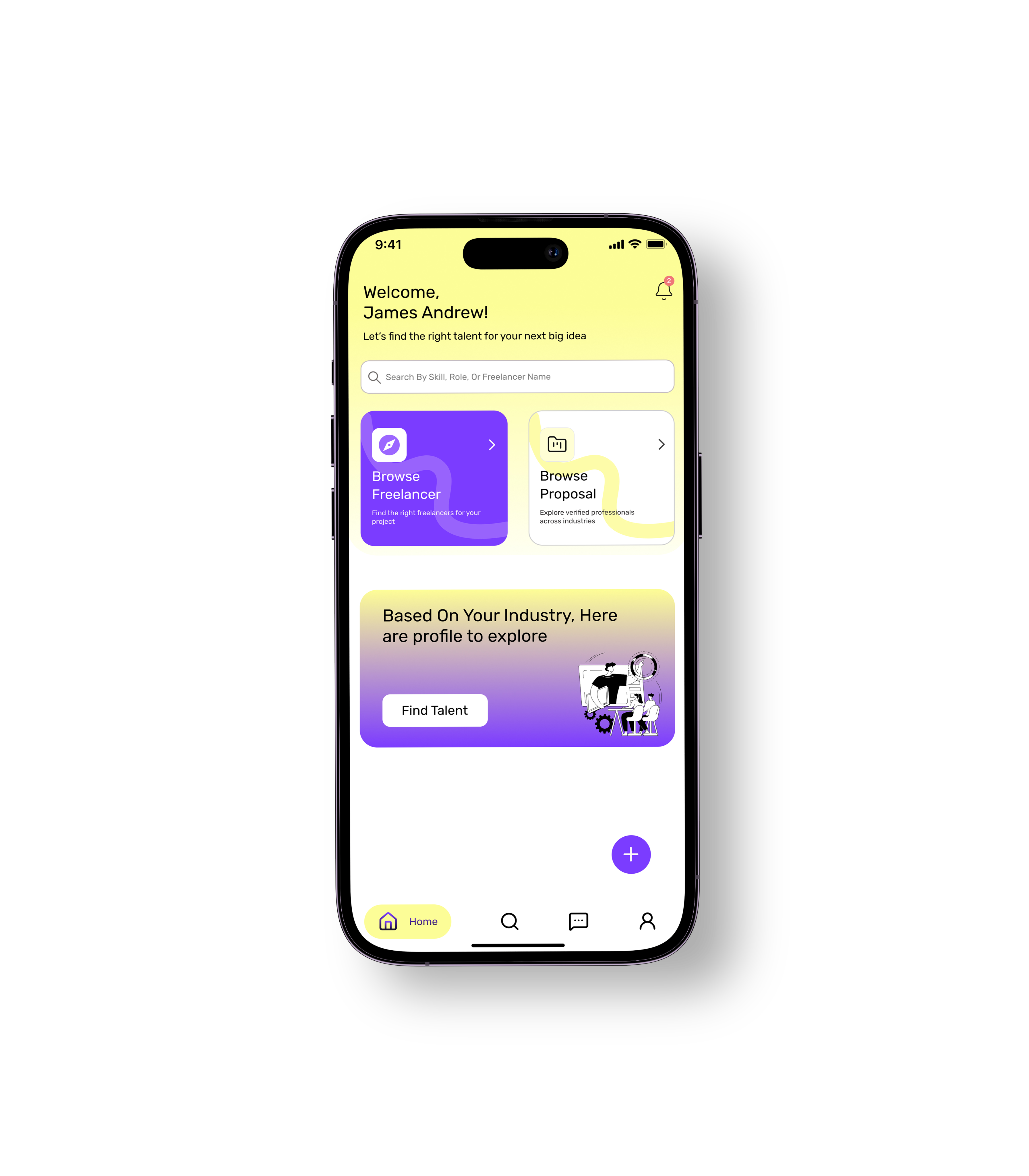Huzzler Mobile Application Interface
