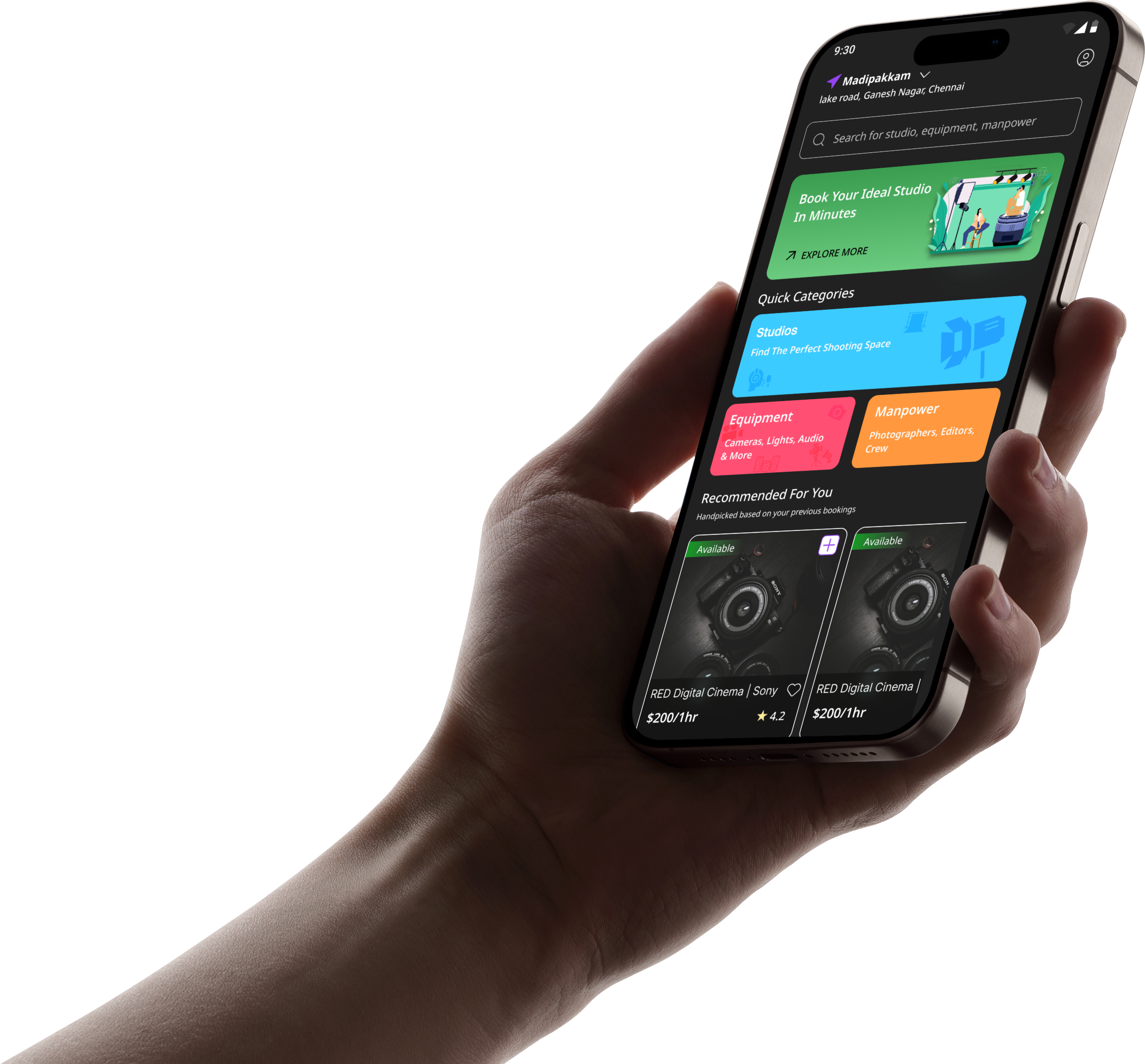 Z01 Nova App in Hand Mockup