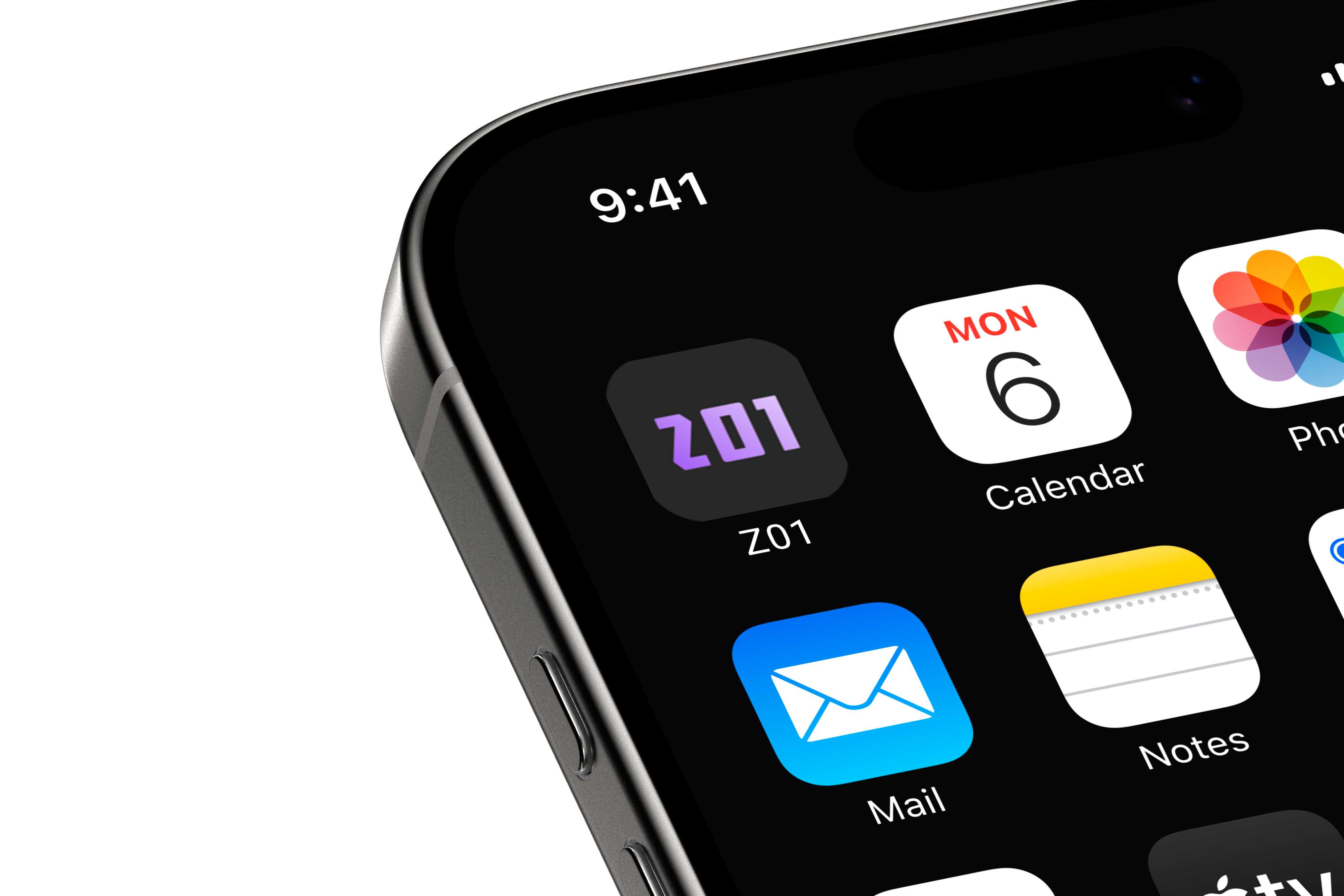 Z01 App on iPhone Home Screen