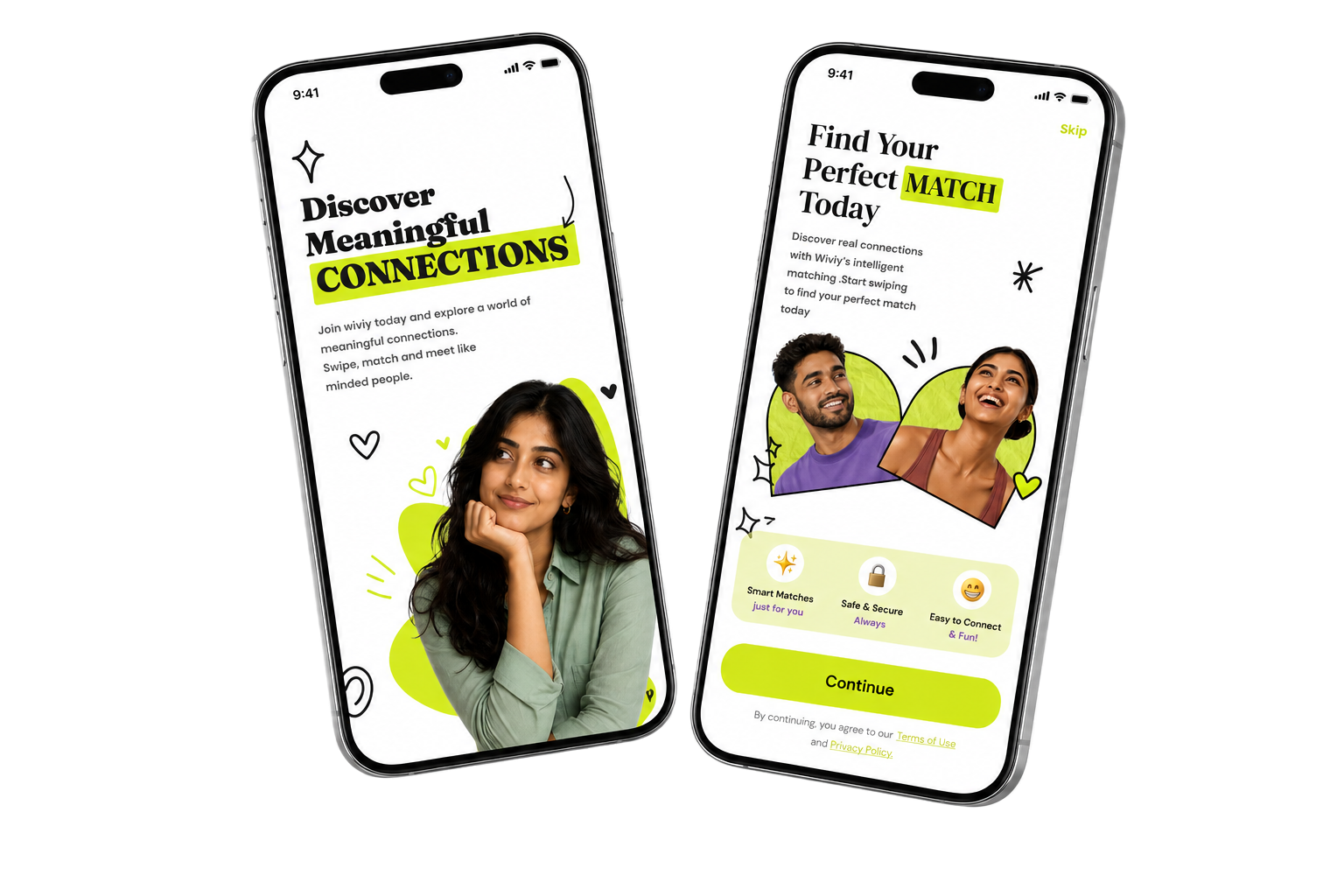 Wiviy 3D Mobile App Mockups