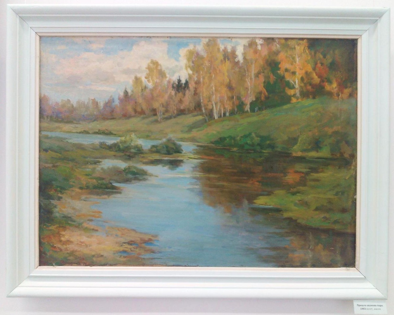 картина с рекой и природой