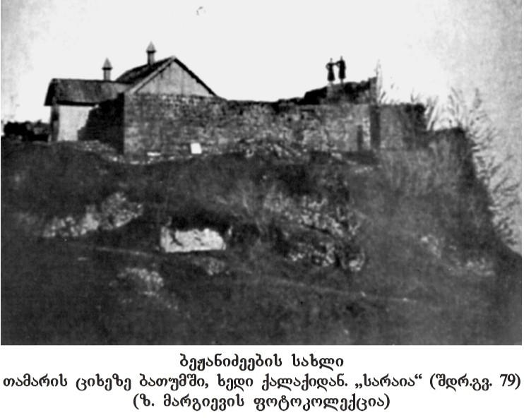 вид на крепость. Чёрно белое фото