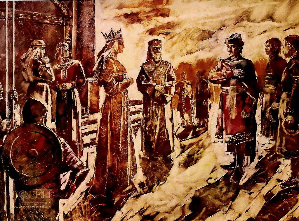 картина Торжественное прибытие князя Юрия в Тбилиси