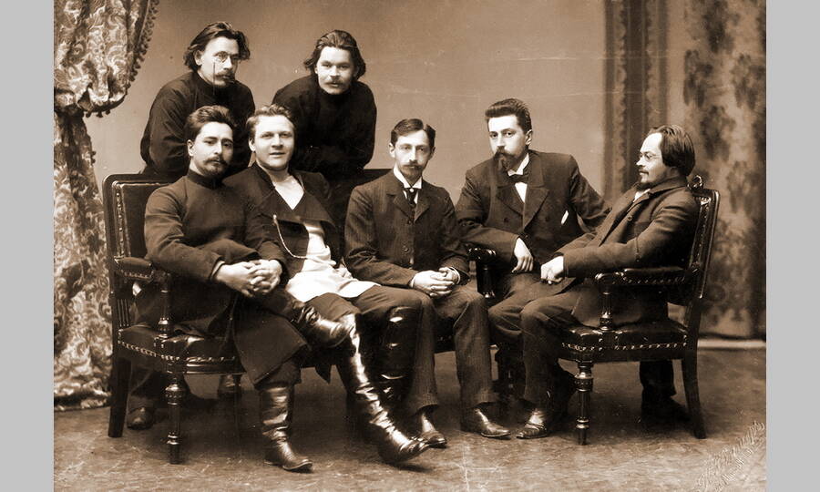 Леонид Андреев с русскими писателями