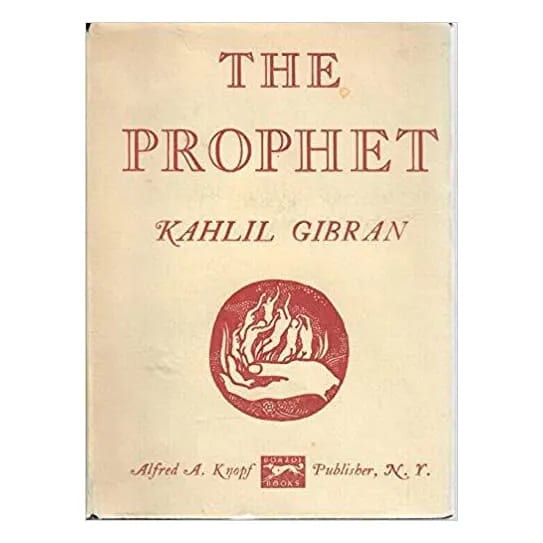 Prophet by Kahlil Gibran, book cover