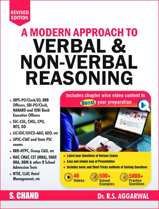 A Modern Approach To Verbal & Non-Verbal Reasoning by Dr. R. S Aggarwal, book cover