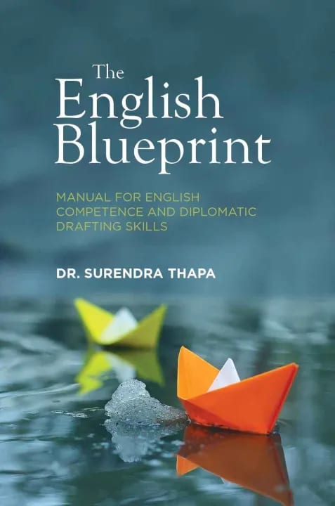 The English Blueprint + Decoding Diplomacy by Dr. Surendra Thapa, book cover