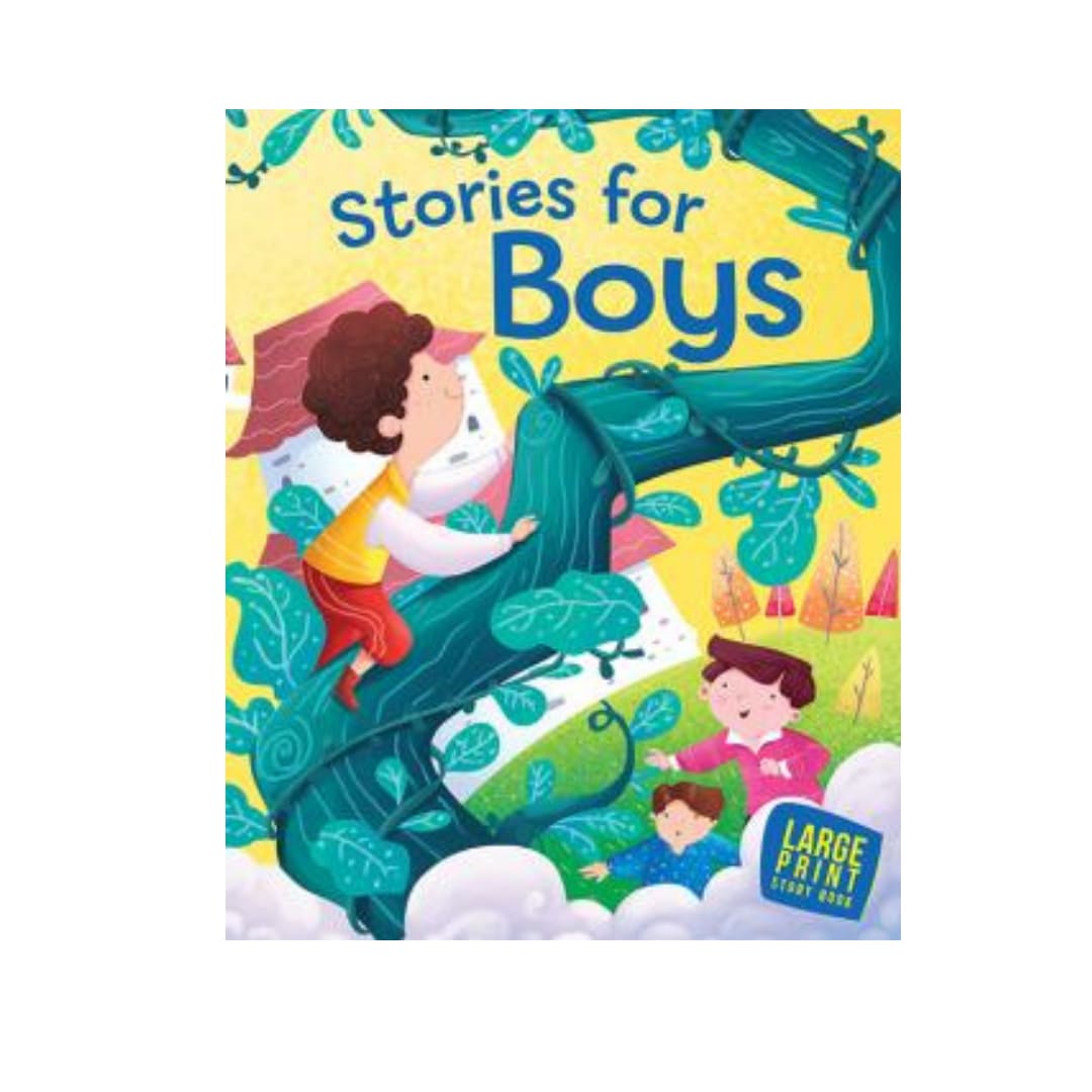 Stories for Boys : Large Print For Children by Om Books Editorial Team, book cover