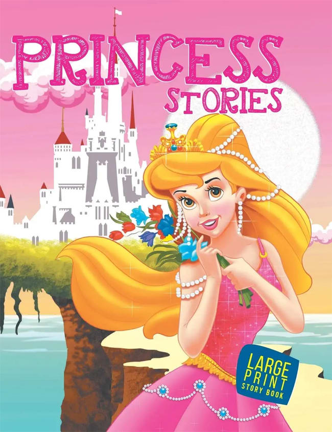 Princess Stories Large Print - Om Books by Om Books Editorial Team, book cover
