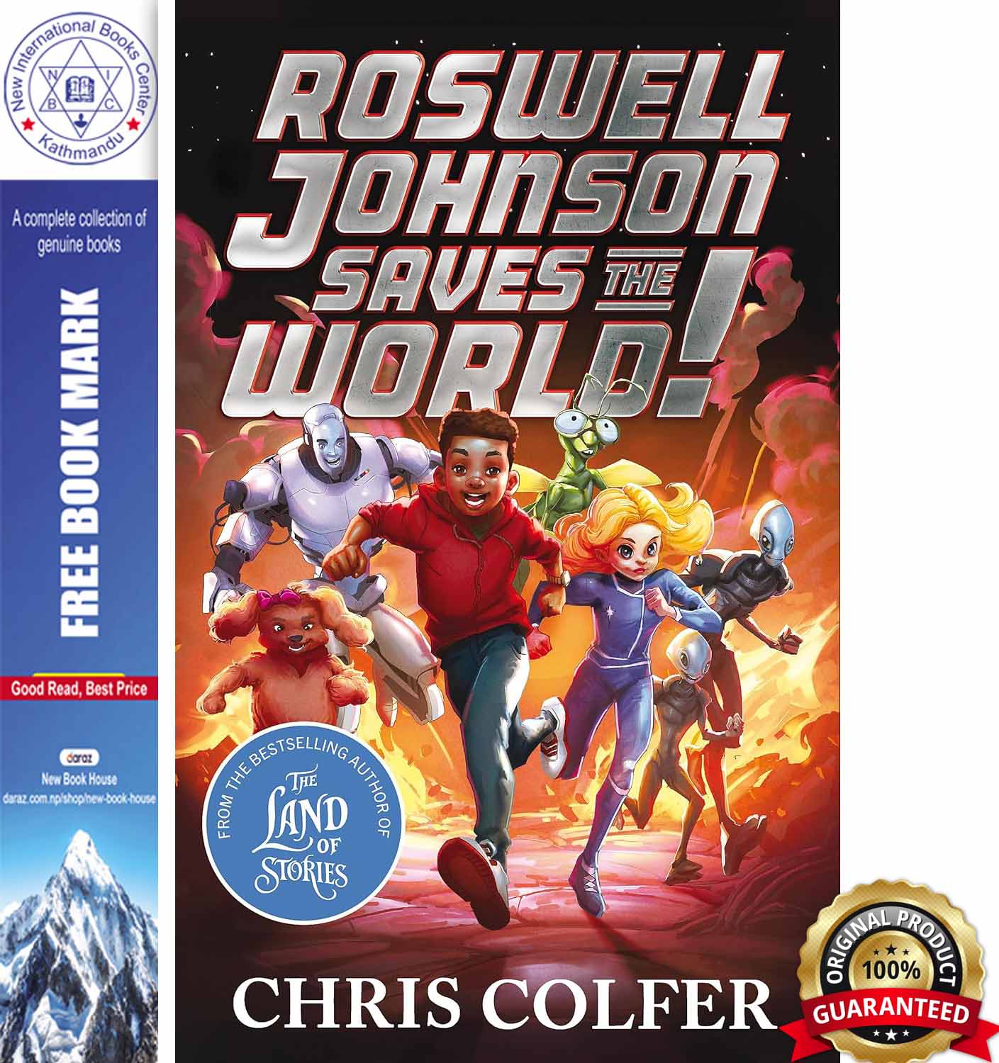 Roswell Johnson Saves the World by Chris Colfer, book cover
