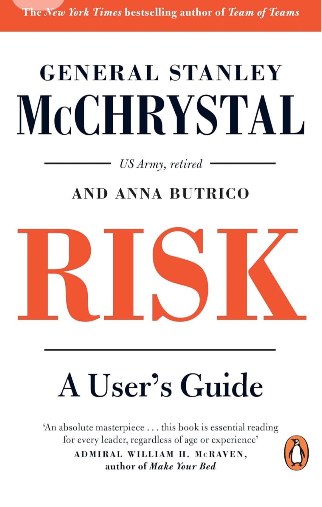 Risk: A User’s Guide by Stanley McChrystal, book cover
