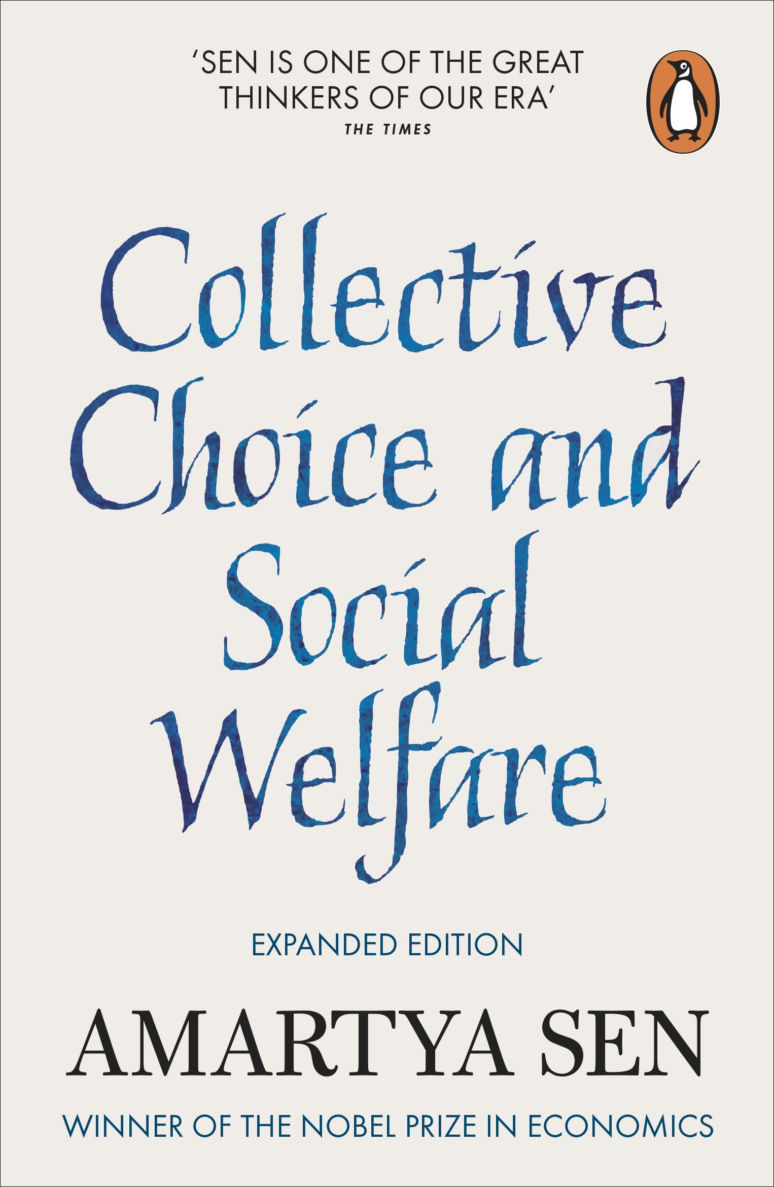 Collective Choice and Social Welfare by Amartya Sen, book cover