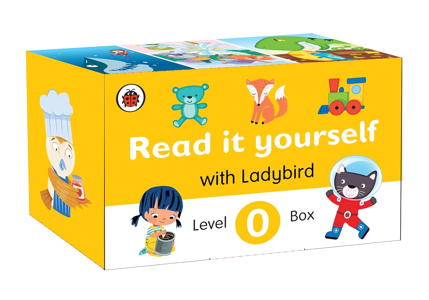 Read It Yourself with Ladybird - 10 Books Box Set (Space Party, Emma Explorer, Pippa And The Pip, Go, Kit Cat!, Gus And Ross, Wags The Big Dog & More)  Level : 0 by Unknown, book cover